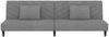 vidaXL Schlafsofa 2-Sitzer mit 2 Kissen Hellgrau Samt 375910 Bild 5