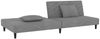 vidaXL Schlafsofa 2-Sitzer mit 2 Kissen Hellgrau Samt 375910 Bild 4