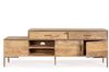 TV-Board Vedija aus Mangoholz, modernes Design, natur, 175 cm, goldfarbene Details Bild 3