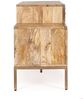 TV-Board Vedija aus Mangoholz, modernes Design, natur, 175 cm, goldfarbene Details Bild 2