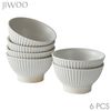 JIWOO Schale 6er Ø12cm, Müslischale Eisschale FrühstückSchale Dessertschale, Keramik, (Schaleset, 6-tlg), Hochwertiges Schalen Matt Weiß Mikrowellenofen Spülmaschine Ø12 cm Bild 4