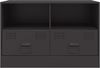 vidaXL TV-Schränke 2 Stk. Schwarz 67x39x44 cm Stahl 841740 Bild 5
