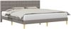 vidaXL Bettrahmen mit Kopfteil Taupe 180 x 200 cm Stoff 42027813 Bild 2