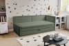 Selsey 'Caprili' Jugendbett mit ausziehbarer Liegefläche und Schublade, salbeigrün, ca. 90x200 cm Bild 2