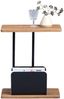 Beistelltisch Tisch INGO 50x20cm inkl. Zeitungsablage Dekor Eiche braun Bild 2
