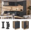 Küchenunterschrank R-Line Schwarz Beton 60 cm AP Anthrazit Vicco Bild 2