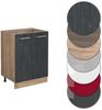 Küchenunterschrank R-Line Schwarz Beton 60 cm AP Anthrazit Vicco Bild 5