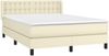 vidaXL Boxspringbett mit Matratze Creme 140x200 cm Kunstleder 3130783 Bild 3