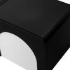 TV-Schrank 180x38x45 cm in Schwarz-Weiß mit 2 Schubladen, 2 Türen und Kabeldurchführungen Bild 5
