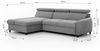 Ecksofa Schlafsofa Sofa ANTON XS in Stoff Esito Violett Ottomane Links Bild 4