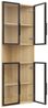 Flieks Glasvitrine Eckschrank mit LED-Beleuchtung und 4 Glastüren (1-St, B62/T44/H160 cm) Hochschrank Vitrine Holzoptik Mehrzweckschrank mit 5 Fächern Bild 4