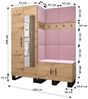 ABIKS MÖBEL Garderoben-Set ARTIN Set 14 Garderobe mit gepolsterten Paneelen, Industriell Design Bild 4