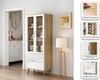 OTTO home Highboard, mit glänzenden Fronten, Glastüren, helles Holzdekor, Breite 70 cm Bild 3