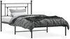 vidaXL Bettgestell mit Kopfteil Metall Schwarz 107x203 cm 374335 Bild 3