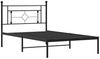 vidaXL Bettgestell mit Kopfteil Metall Schwarz 107x203 cm 374335 Bild 4