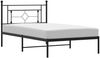 vidaXL Bettgestell mit Kopfteil Metall Schwarz 107x203 cm 374335 Bild 2