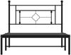 vidaXL Bettgestell mit Kopfteil Metall Schwarz 107x203 cm 374335 Bild 5