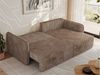 L-förmiges Ecksofa mit Armlehnen, für das Wohnzimmer, Schlaffunktion und Bettkästen, Wellenfeder am Sitz, losen Kissen - MESTO - Braun Cord - rechte Seite Bild 4