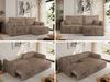 L-förmiges Ecksofa mit Armlehnen, für das Wohnzimmer, Schlaffunktion und Bettkästen, Wellenfeder am Sitz, losen Kissen - MESTO - Braun Cord - rechte Seite Bild 2