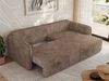 L-förmiges Ecksofa mit Armlehnen, für das Wohnzimmer, Schlaffunktion und Bettkästen, Wellenfeder am Sitz, losen Kissen - MESTO - Braun Cord - rechte Seite Bild 3