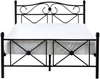 Bett mit Lattenrost Metall RODEZ 120 x 200 cm Schwarz Bild 5