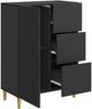 vidaXL Sideboard Schwarz 66 x 34,5 x 90 cm Holzwerkstoff 894626 Bild 3