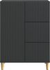 vidaXL Sideboard Schwarz 66 x 34,5 x 90 cm Holzwerkstoff 894626 Bild 4