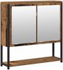 vidaXL Badezimmermöbel-Set mit Regal mit Tür 2 pcs Braun Holzwerkstoff 3334322 Bild 5