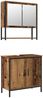 vidaXL Badezimmermöbel-Set mit Regal mit Tür 2 pcs Braun Holzwerkstoff 3334322 Bild 2
