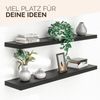 Casaria Wandregal mit Halterung, MDF, Schwaz / Matt, 110 x 23 x 3,8cm Bild 4