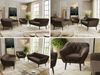 Wohnzimmerset, Möbelset PIRS 3-3-1, Armlehnen, Wellenfederung, schwarze Füße, Dreisitzer Sofas mit Sessel, Polstermöbel Set - Braun Velvet Bild 2