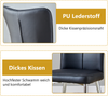 2 schwarz designte moderne Esszimmerstühle,in mehreren Farben erhältlich 89 cm hoch silberfarbene Metallbeine geeignet für Büro Restaurant usw,PU,schwarz, Bild 5