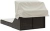 vidaXL Doppel-Sonnenliege mit Dach und Auflagen Braun Poly Rattan 368638 Bild 5