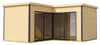 Lasita Maja Gartenhaus Domeo 5-7 Gartenhaus aus Holz Holzhaus mit 44 mm Wandstärke Blockbohlenhaus mit Montagematerial Bild 2