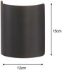 Fischer & Honsel 30513 LED Wandleuchte Halv 2-flammig sandschwarz 2700K Bild 4