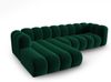 Micadoni Modulares Ecksofa Lupine 4-Sitzer Links Samtstoff Salvador Flaschengrün Bild 3