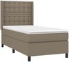 vidaXL Boxspringbett mit Matratze & LED Taupe 100x200 cm Stoff 3138617 Bild 4