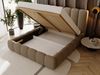 GRAINGOLD Imperial Doppelbett 200x200, mit hohem Kopfteil, Bettkasten, Bouclé-Stoff, Braun Bild 5