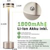 ZMH Tischlampe Akku LED- Tischleuchte Kabellos - Nachttischlampe Dimmbare mit USB-C Aufladbar Batterie Touch- Lampe Gold Tischlampen -für Schlafzimmer Esszimmer Büro (Silber, 2ER) Bild 4