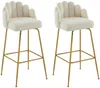Vente-unique - ALTINAM Barhocker Stoff Beige - B 52,5 cm x H 101 cm x L 52 cm Bild 2
