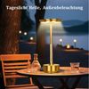 LMaxhome USB-Tischleuchte LED Wiederaufladbare Kabellose Akku Tischlampe mit Touch-Schalter IP54 (1-St, Intelligente LED-Leuchte mit Speicherfunktion), Wasserdichtes Aluminium Moderne Nachttischlampe für Schlafzimmer Außen Bild 2