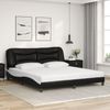 vidaXL Bett mit Matratze "Hvar" Schwarz und Weiß 180x200 cm Kunstleder 3208743 Bild 3