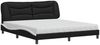 vidaXL Bett mit Matratze "Hvar" Schwarz und Weiß 180x200 cm Kunstleder 3208743 Bild 2