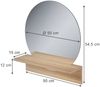 Badezimmerspiegel Elyra Goldkraft Eiche 50 x 54.5 cm mit Ablage Vicco Bild 2