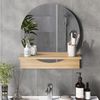 Badezimmerspiegel Elyra Goldkraft Eiche 50 x 54.5 cm mit Ablage Vicco Bild 3