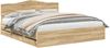 vidaXL Bettrahmen Sonoma-Eiche 200 x 200 cm Ingenieurs Holz 3412972 Bild 2
