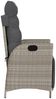vidaXL Gartensessel mit Fußteil Verstellbar Hellgrau Poly Rattan 365286 Bild 5