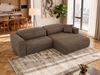 Ecksofa PAZURRO L mit Armlehnen, freistehendes L-förmiges Ecksofa mit lose Kissen, Wellenfeder, Modern Design - Braun Velvet - Rechts Bild 4