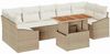 vidaXL Garten Essgruppe mit Kissen 8 pcs Beige und Creme 3349805 Bild 2