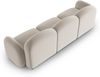 Micadoni Sofa Blair 3-Sitzer Samtstoff Hellbeige Bild 3